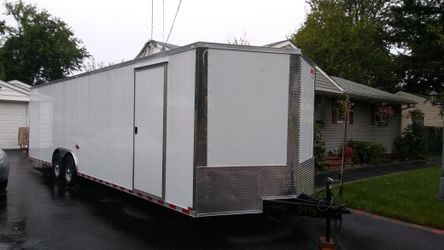 VNOSE ENCLOSED TRAILERS NEW 20FT 24FT 28FT 32FT SIDE BY SIDE RACE CAR TRUCK SLED BIKE ATV UTV HAULER MOVING STORAGE