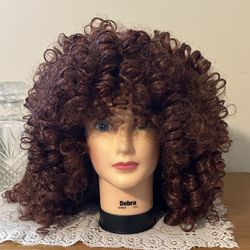 Deep Red Curly Wig