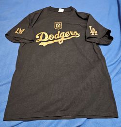 Used LAFC x LA Dodgers Black Gold Port & Company Core Blend T-Shirt, Men's Medium