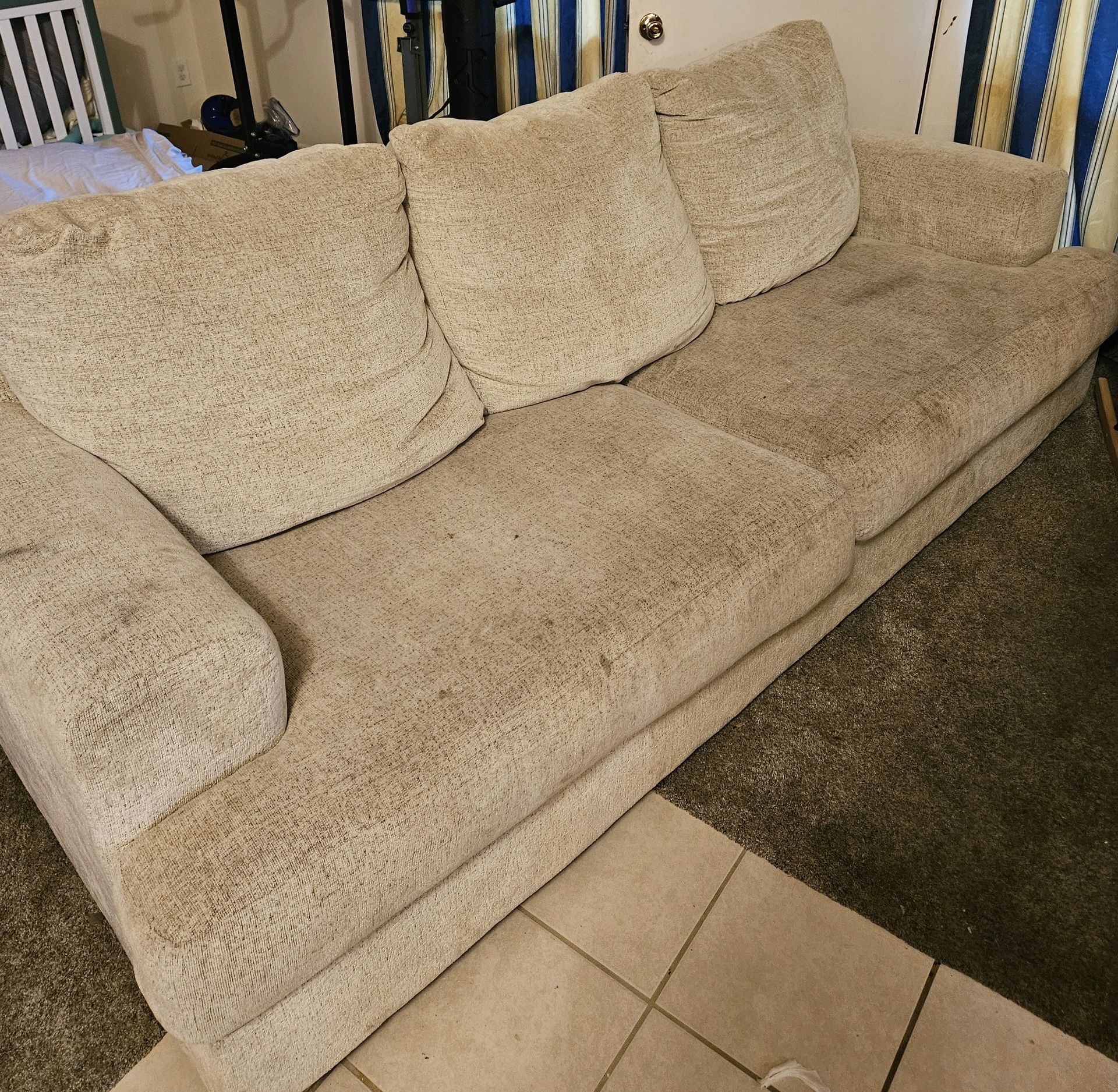 2 Couches and Bed $60