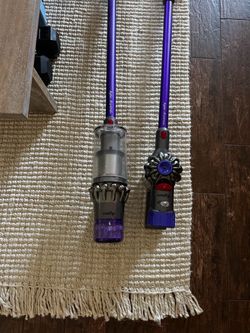 2 Dyson Cordless Vacuums – V10 Animal & V8 Animal+ – Chargers & Attachments Included