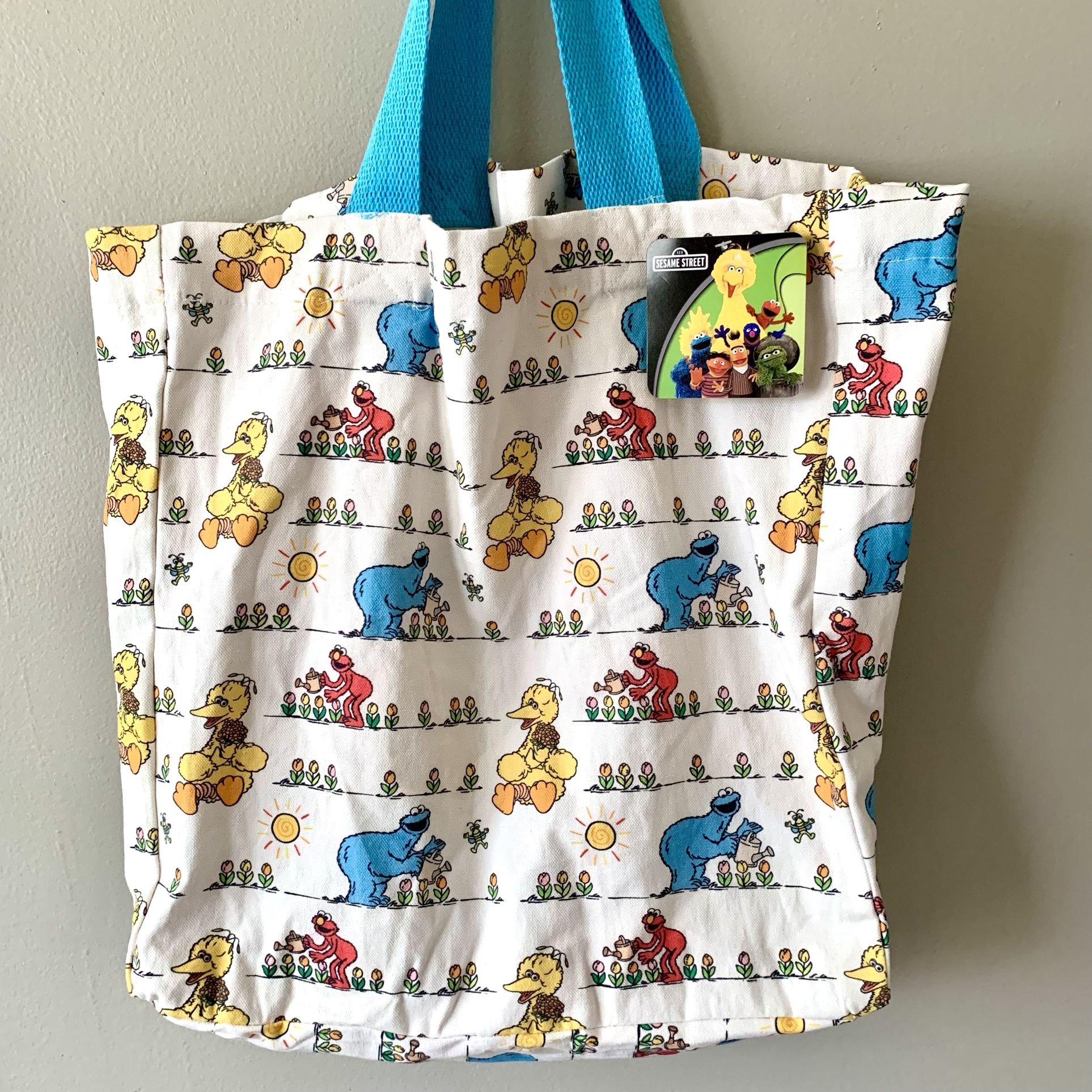 New Sesame Street Canvas Tote Shopping Bag Sesame Workshop Large Size