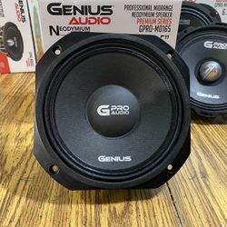 New 6.5” Genius Audio Neodymium Midrange Voice midbass Loud Speaker  $80 Each 