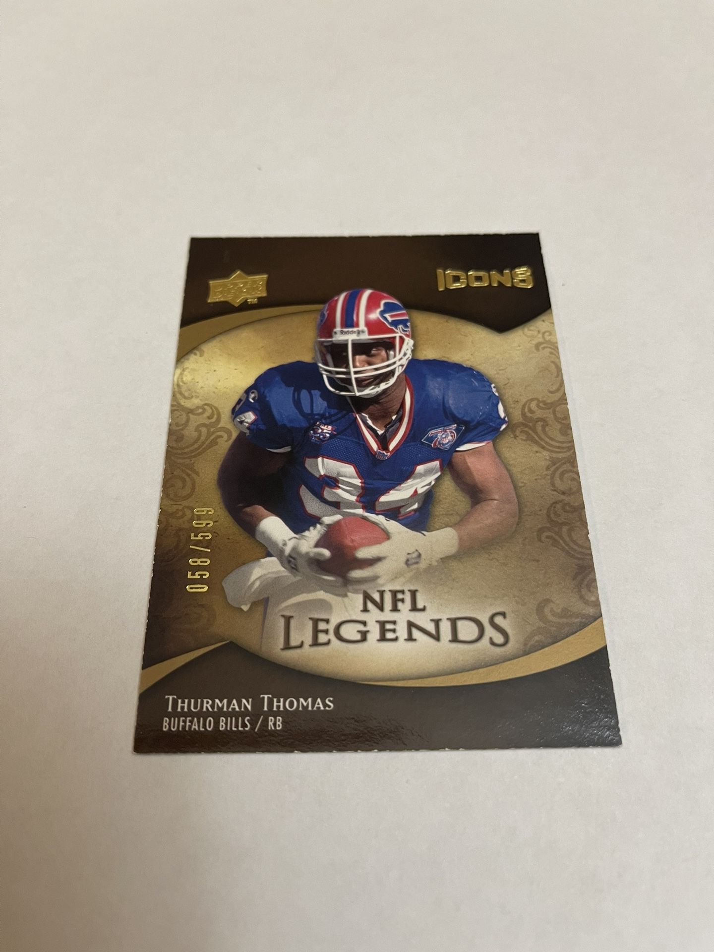 Upper Deck Icons NFL Legends Thurman Thomas 058/599