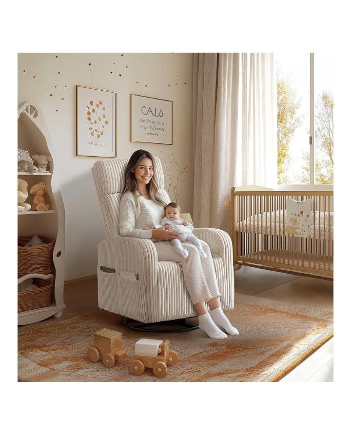 Yaheetech 360° Swivel Glider Chair for Nursery-ROCKER ONLY DOES NOT RECLINE
