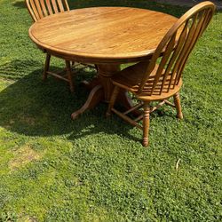 DINING TABLE AND 2 CHAIRS 