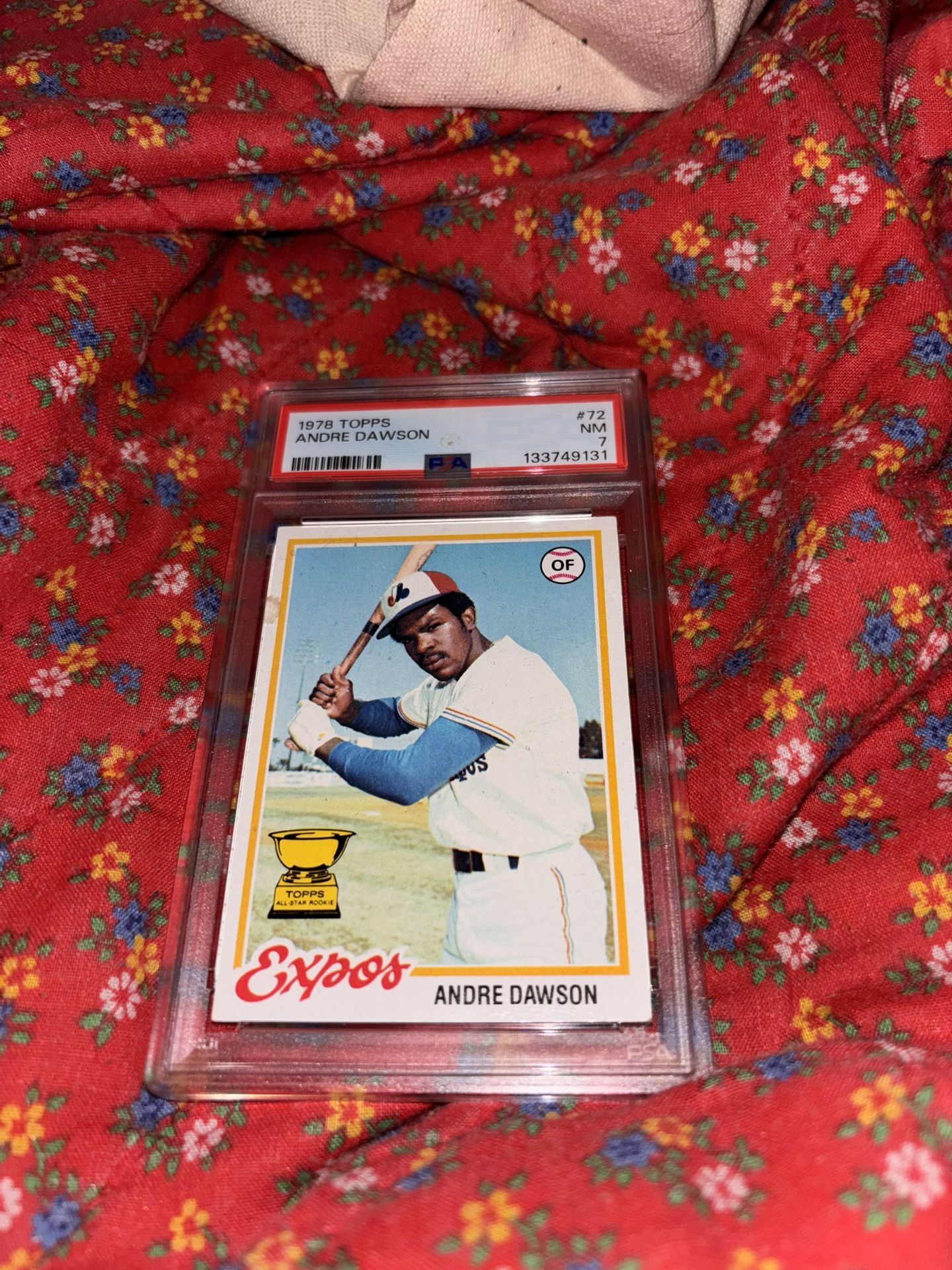 Topps Rated Rookie Andre Dawson Baseball Card PSA 7 Near Mint Rookie Expos