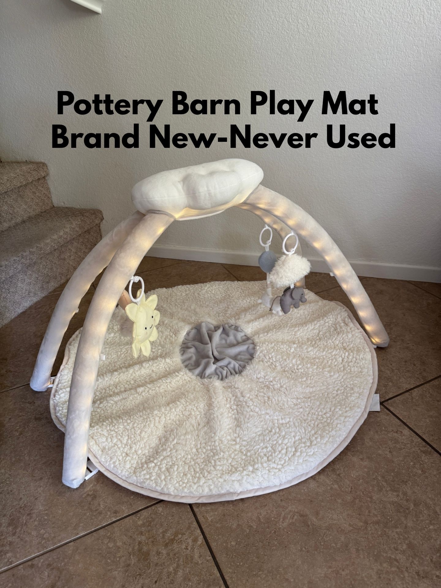 Pottery Barn Light-Up Musical Play Mat Activity Gym For Babies & Infants Play Toy 