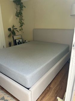 Upholstered Queen Bed Frame w/ Storage
