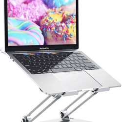 NEW! Laptop Stand for Desk, Adjustable Aluminum Laptop Holder Ergonomic Computer Stand Notebook Riser Compatible with 11-17.3" Laps MacBook Pro Air, D