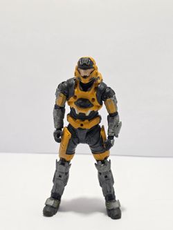 Halo Reach Spartan Mark V Action Figure Yellow Series 1 2010 Mcfarlane Loose