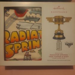 Hallmark Keepsake 2022, Miniature Disney/Pixar Cars Radiator Springs Tree Topper and Christmas Tree Skirt Set