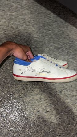 Golden Goose Super-Star White/Blue Perforated Star Sneakers