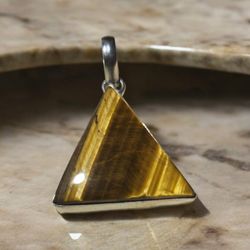 Silver And Tiger Eye Pendant 