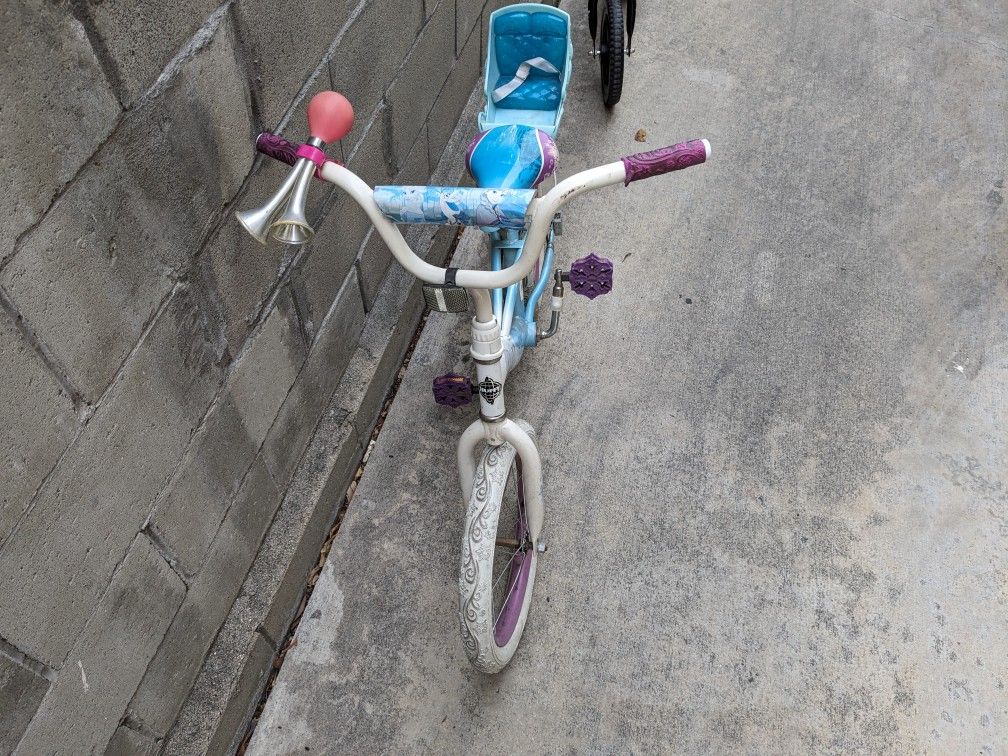 Kids Bike Frozen Comes With Training Wheels