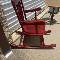 Sillita De Niño De Madera Mesedora