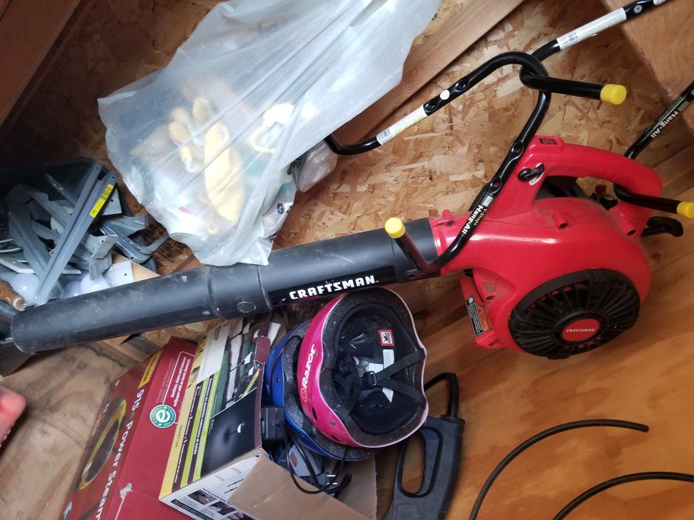 All for 100, Sawzall, portable vacuum, circular saw(No battery), stapler gun, gas blower, cut off tool, grinder