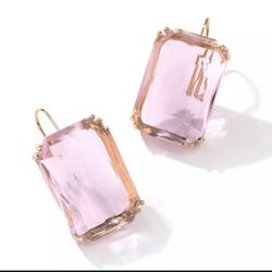 Transparent Resin Pendant Hanging Earrings