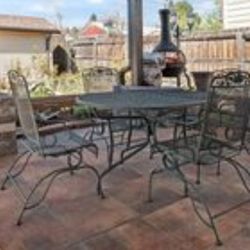Wrought Iron Table & Chairs