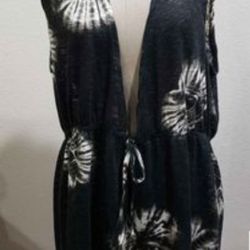 Tie Die Sleeveless Kimono Style size Woman's Large