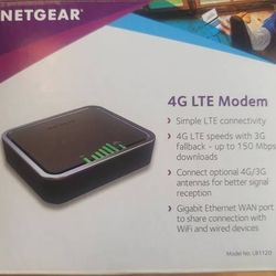 Netgear LB1120 LTE Wireless Cell Modem 3G 4G Antenna Ports Ethernet

