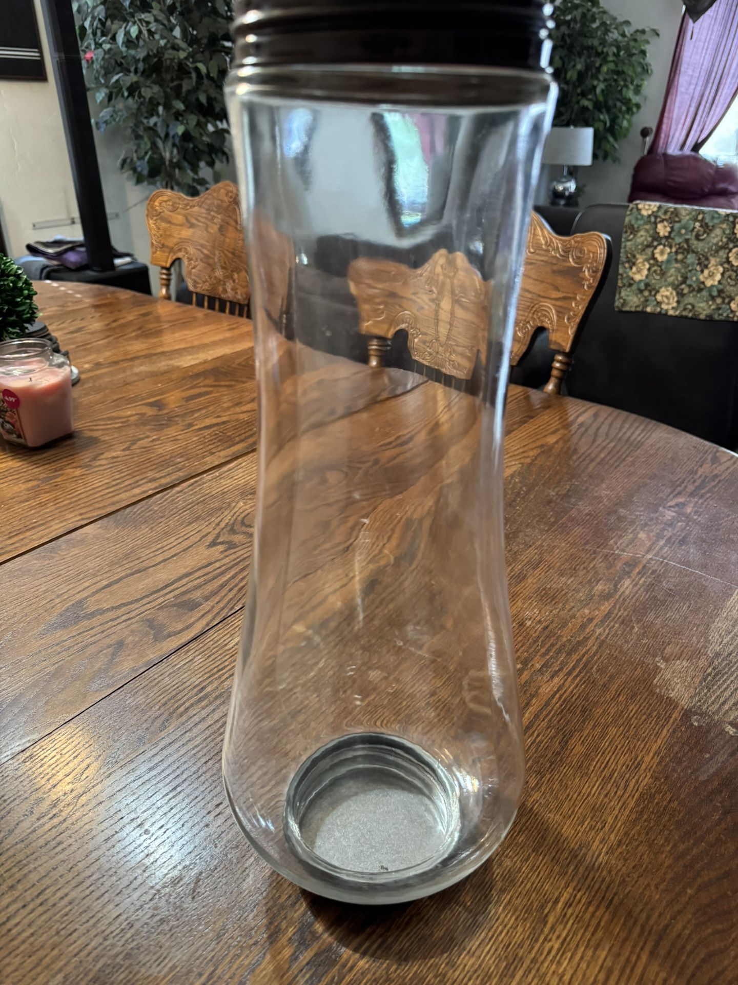 Tall Glass Flower Vase 