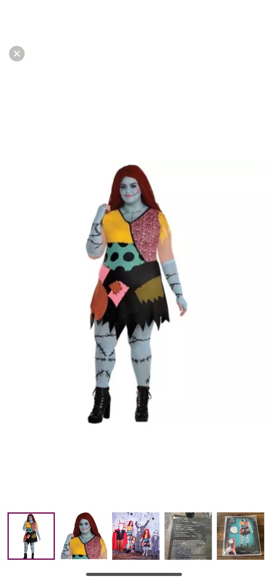 DISNEY The Nightmare Before Christmas Sally deluxe costume size 4XL