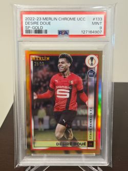 2022 Topps Merlin UCC Desire Doue SP Gold Refractor /50