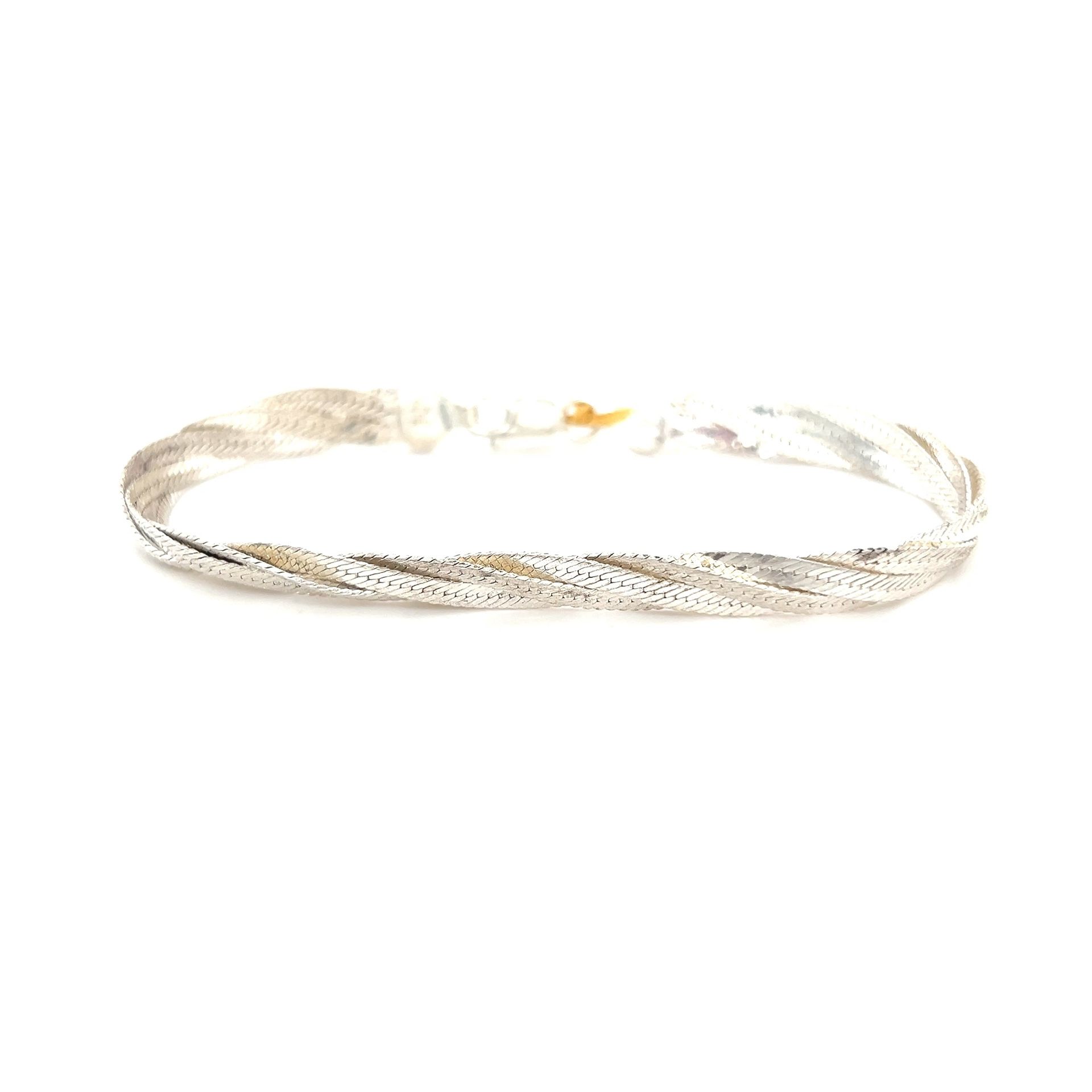 Sterling Silver 925 Braided Bracelet