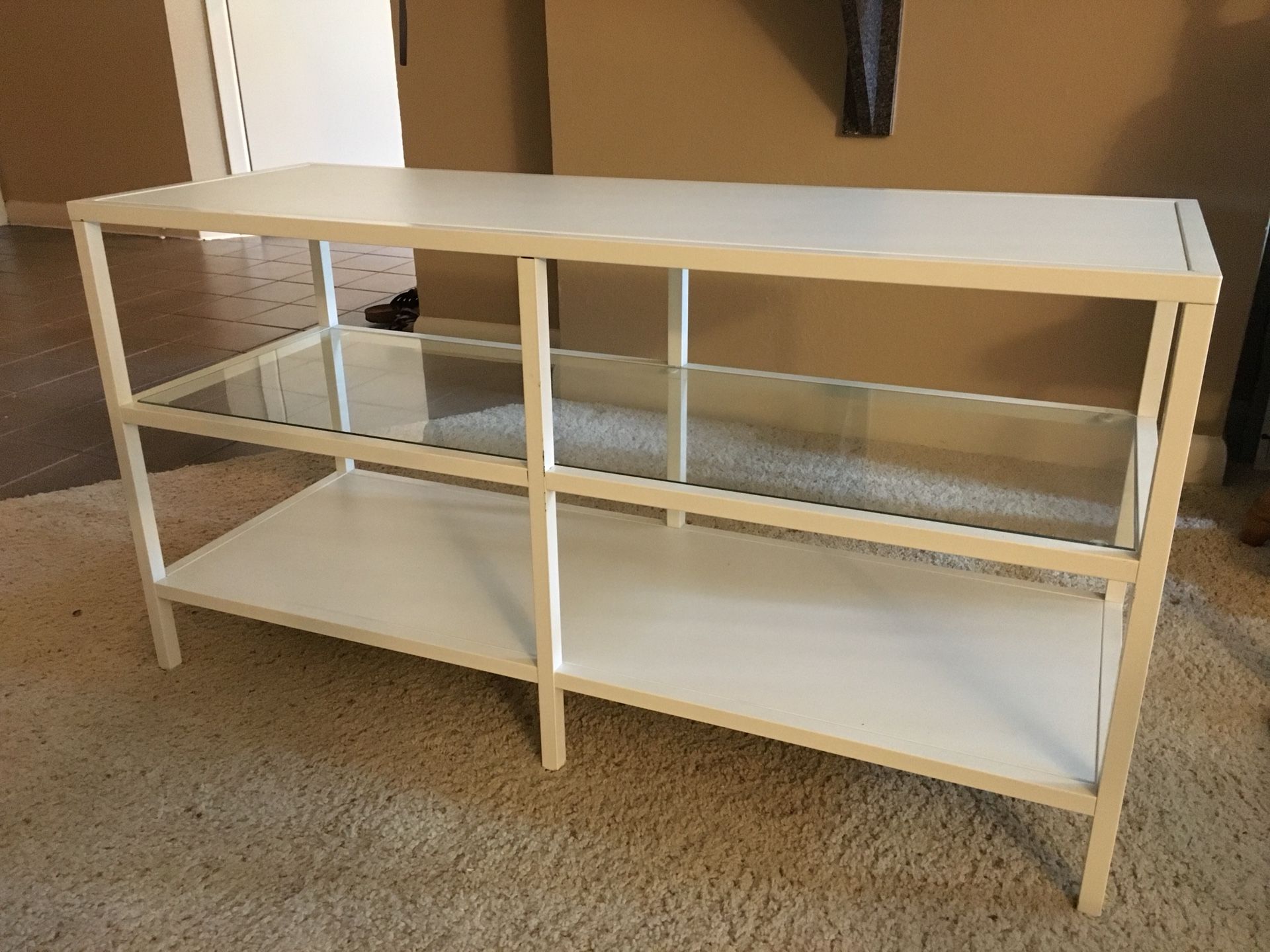 White IKEA Vittsjo TV Stand