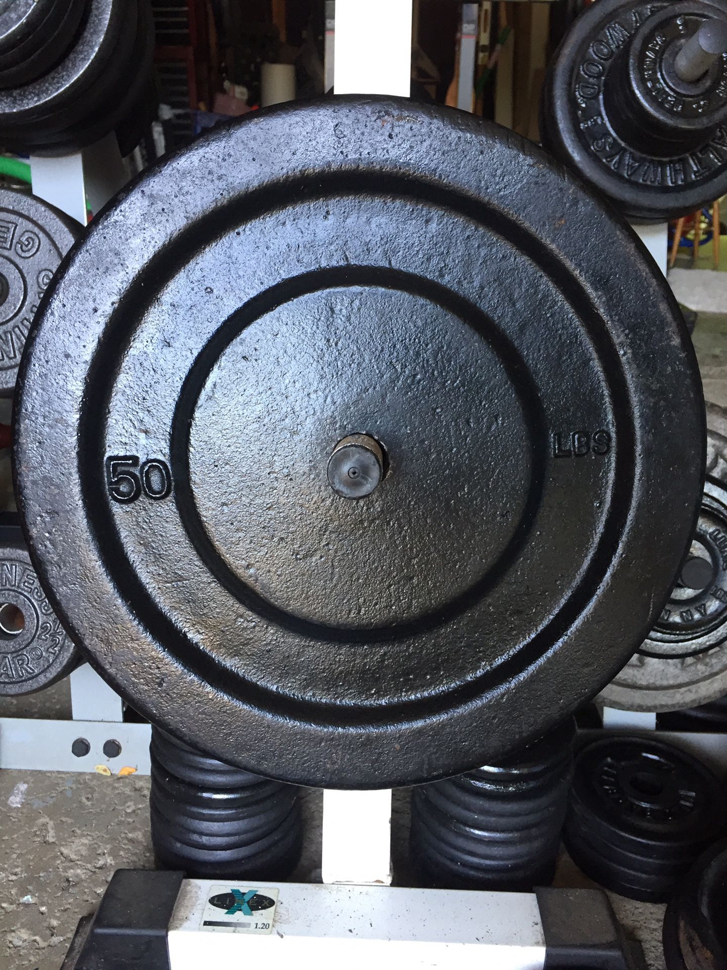 York 50lb Standard 1” Hole Iron Weight Plates