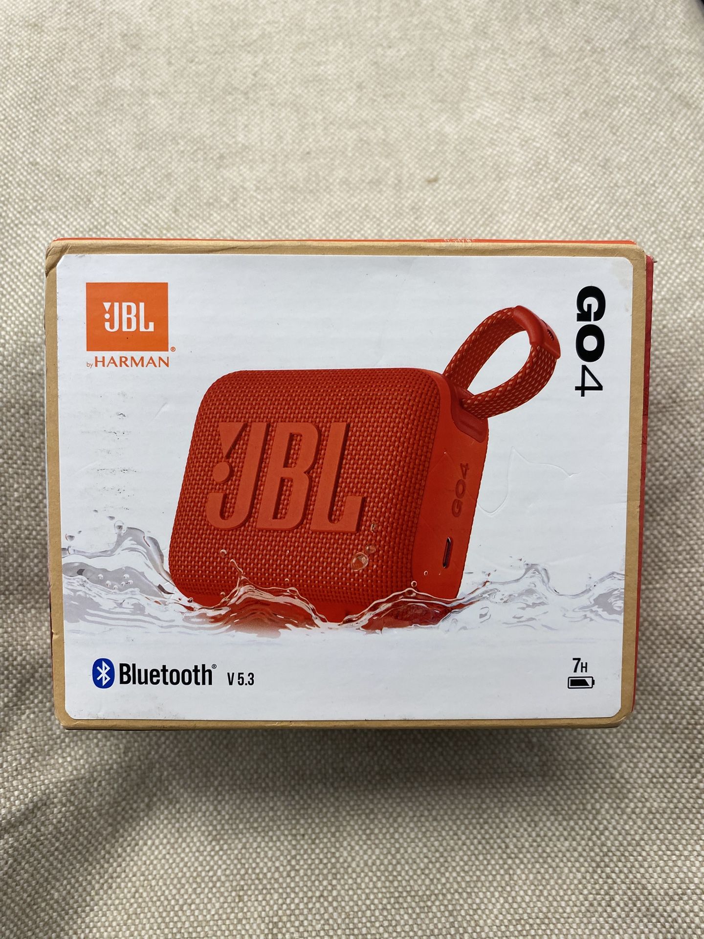 JBL Go 4 - Ultra-Portable, Waterproof Bluetooth Speaker, Big Pro Sound with Punchy bass, 7-Hour Built-in Battery, Red BRAND NEW SEA