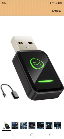 Mini 2-in-1 wireless Carplay adapter