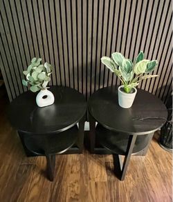 IKEA Black 2 Side Tables