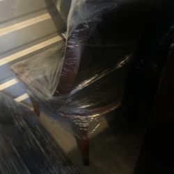 2 button leather seats/chairs very well put together vintage /antique