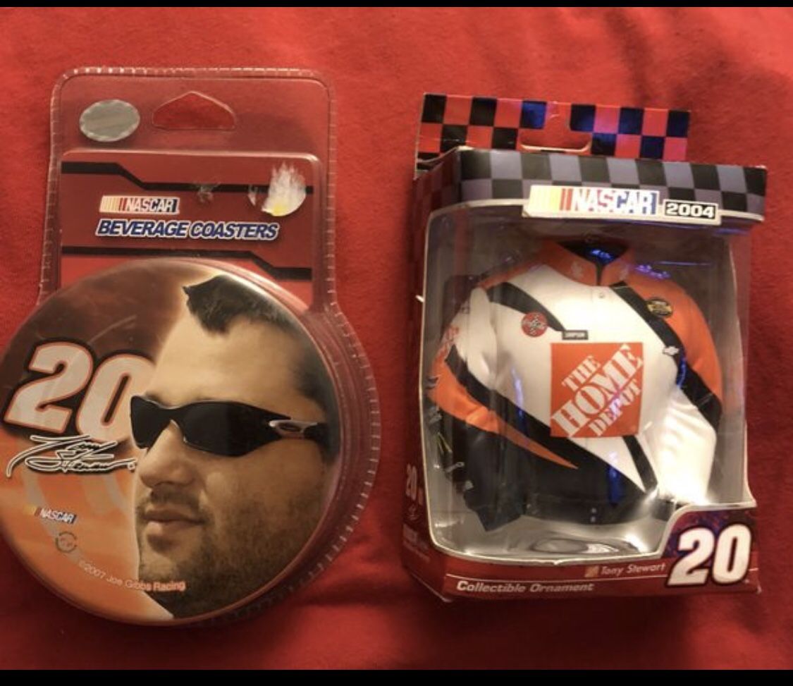 NASCAR #20 coasters n ornament