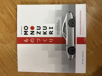 PETERSEN AUTOMOTIVE MUSEUM - Monozukuri Toyota Book Memorabilia Print Automotive