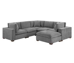 Thomasville Lowell 6-piece Modular Sectional. Dark Grey. New