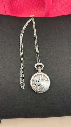 Nightmare Before Christmas Pocket Watch Necklace