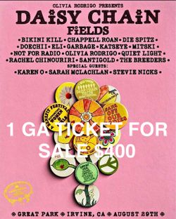 Daisy Chain Fields Festival GA Ticket Olivia Rodrigo
