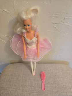 Vintage 1992 My 1st Easy to dress Barbie Ballerina with brush only $10!