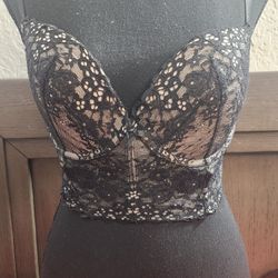 Victoria's Secret Black Lace Bra 34DD