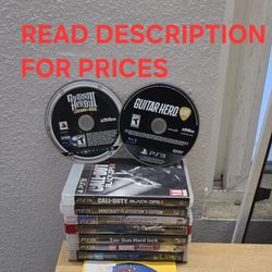 PS3 Games, Firm Price, Great Condition, Read Description For Details