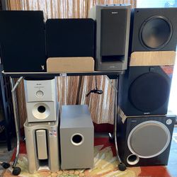 POWERED SUB-WOOFERS ~ POLK-DENON-EARTHQUAKE-SONY-M&K-PHILLIPS-JVC ~ From $40 to $100 Each ~  VG FOR MUSIC-HOME THEATRE-GAMING SYSTEMS…