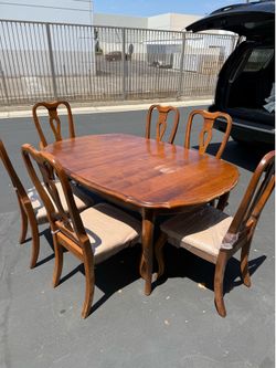 Dining room table and chairs