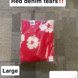 Red Denim Tears Hoodie