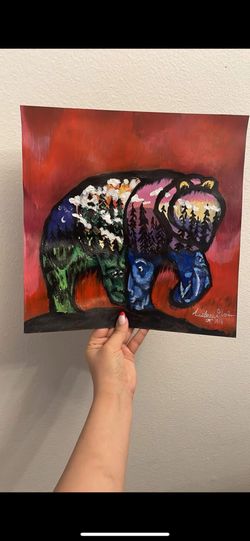 Silhouette style paintings 