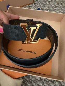 Louis Vuitton Reversible Belt Gold LV Buckle