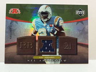 2007 upper deck artifacts LaDainian Tomlinson AFC Apparel