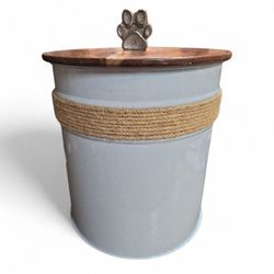 Metal Dog Treat Or Food Container, 9 Inches X 9 Inches 